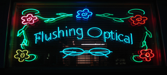 flushing optical sign